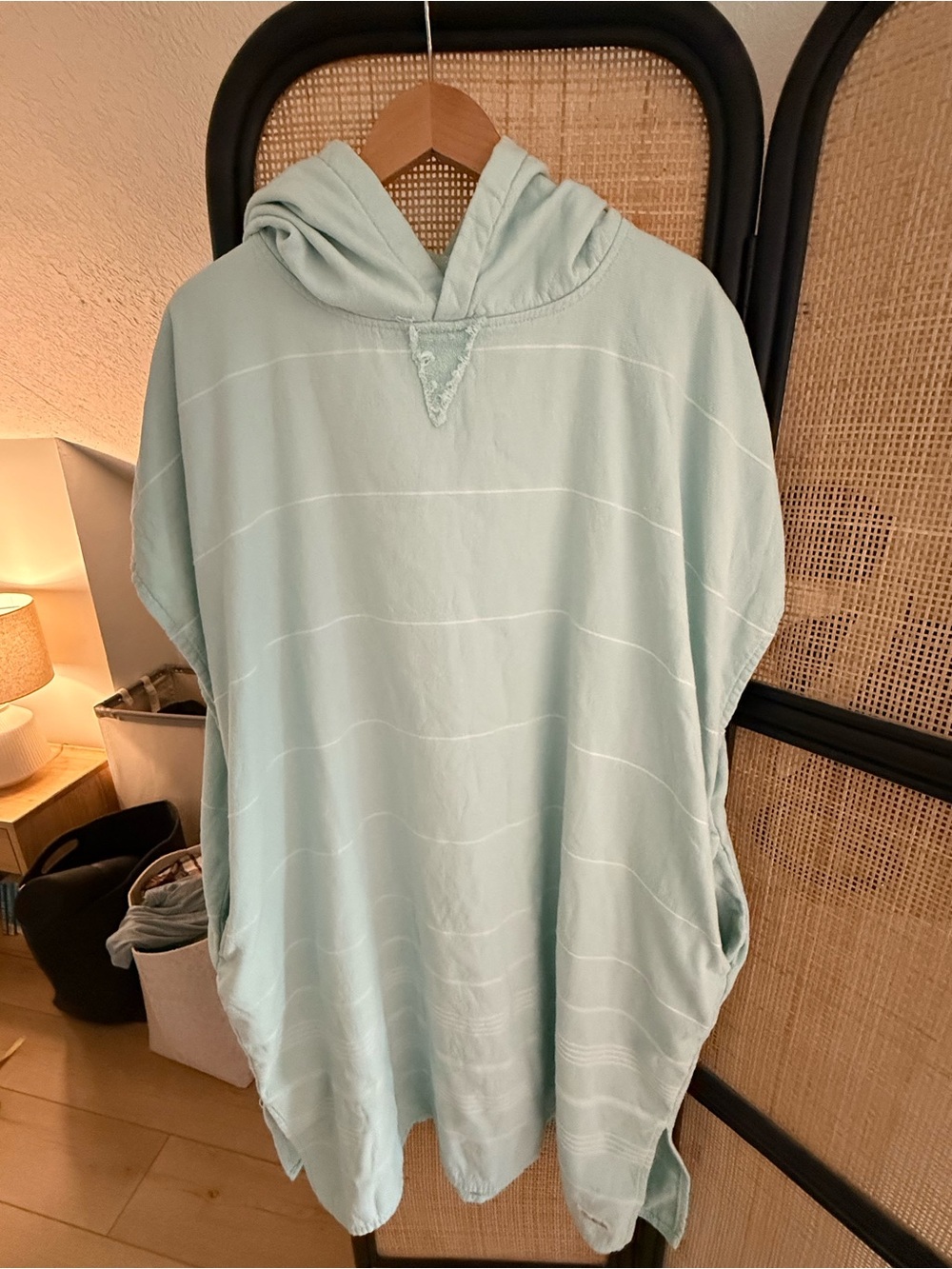 Sandcloud Unisex Womens Mens 100% Organic Cotton Hooded Poncho Green One Size